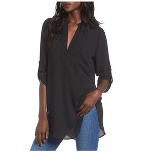 Lush Henley Tunic Black
